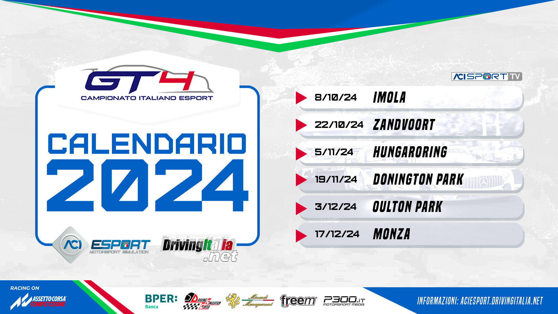 Campionato Italiano GT4 ACI Esport 2024 - Prequalifica